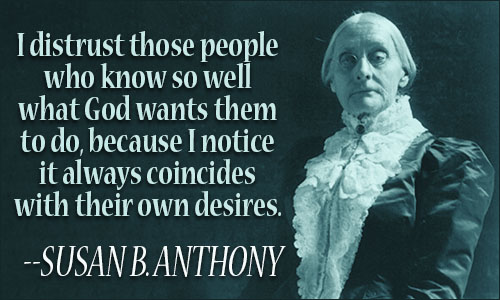 Study on Time: Susan B Anthony Quotes