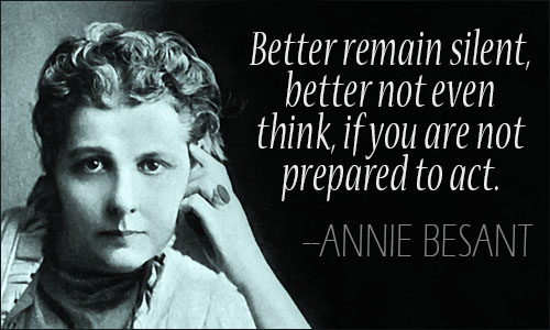 Annie Besant quote